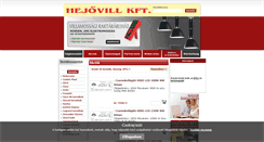 Desktop Screenshot of hejovill.hu