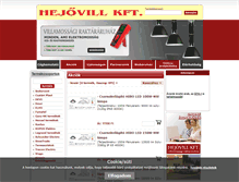 Tablet Screenshot of hejovill.hu